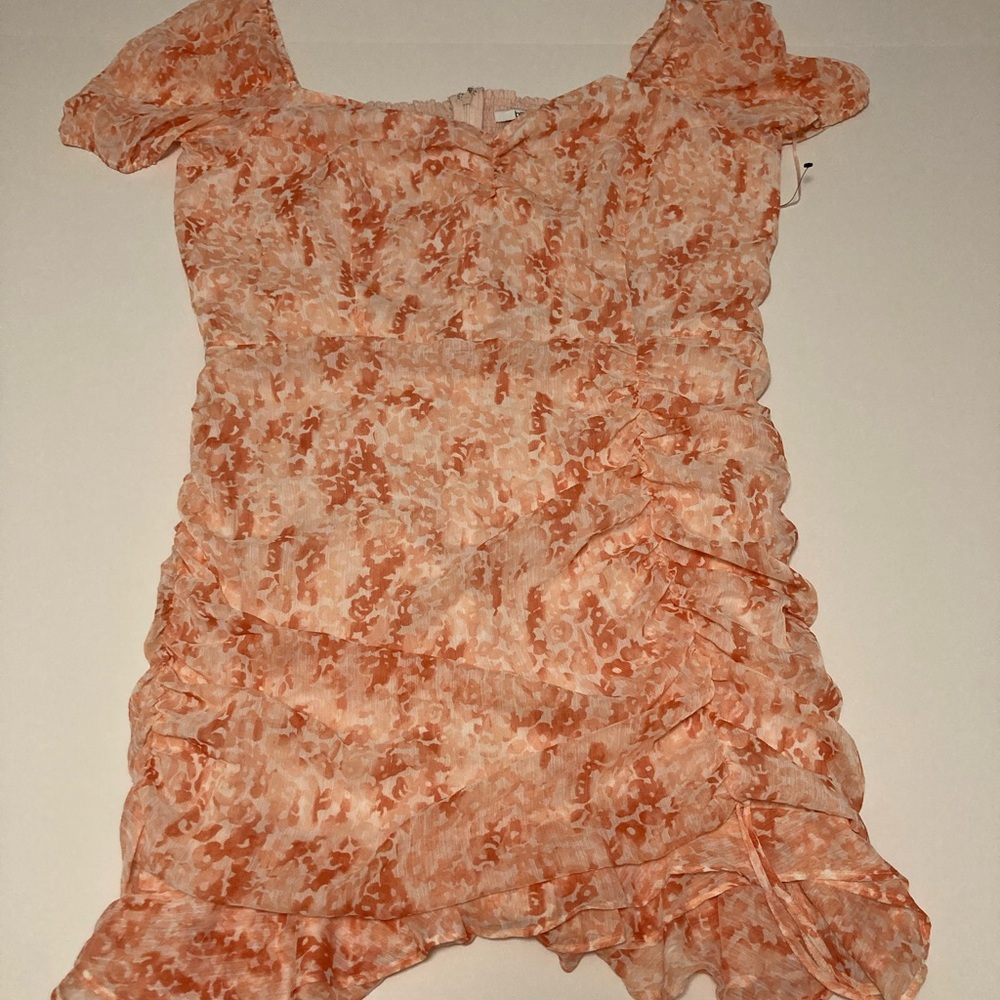 Bar III Orange Textured mini dress